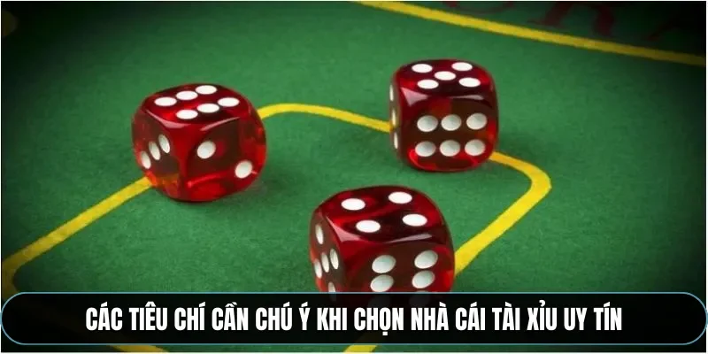 Các tiêu chí cần chú ý khi chọn nhà cái tài xỉu uy tín