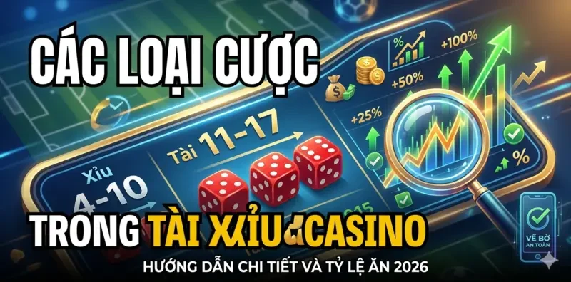 Các Loại Cược Trong Tài Xỉu Casino